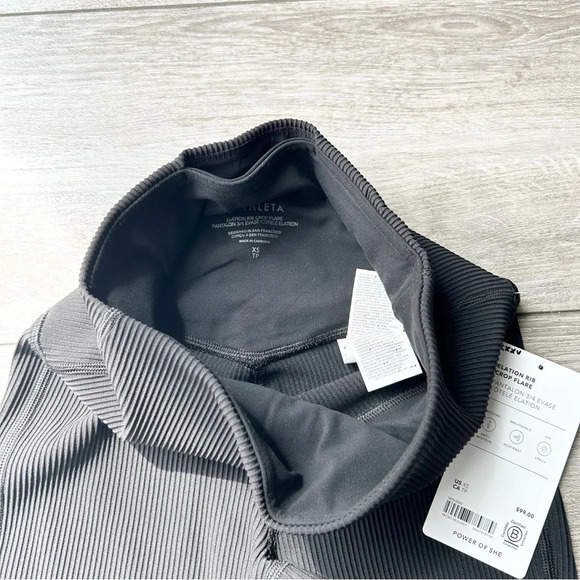 NWT Athleta Elation Rib Crop Flare Pants - Picture 10 of 13